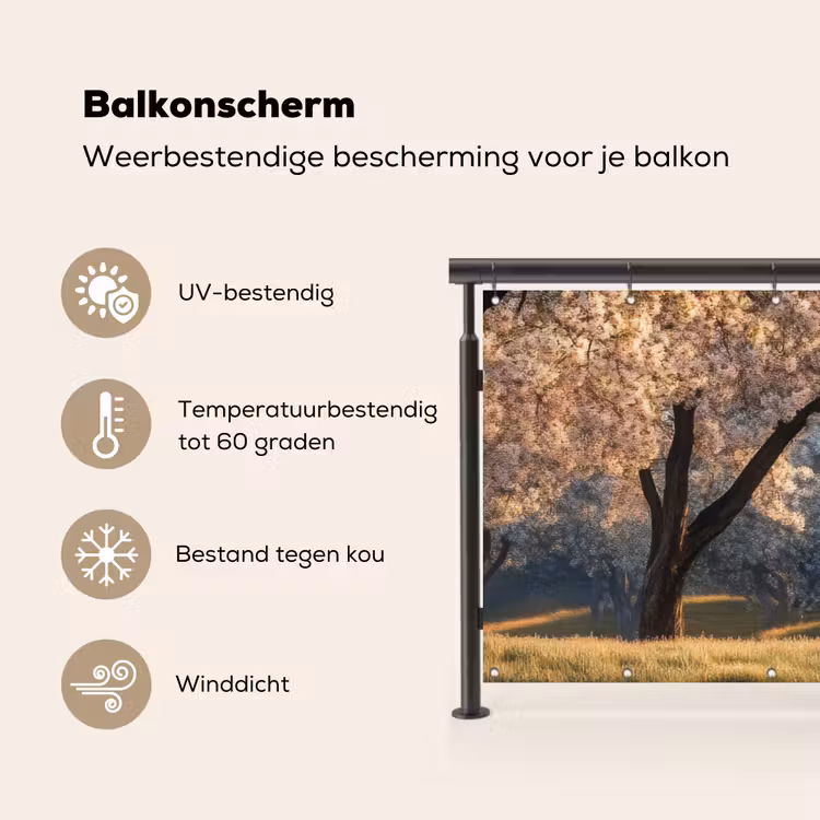 Balkonscherm - Bomen - Bloesem - Lente — 3