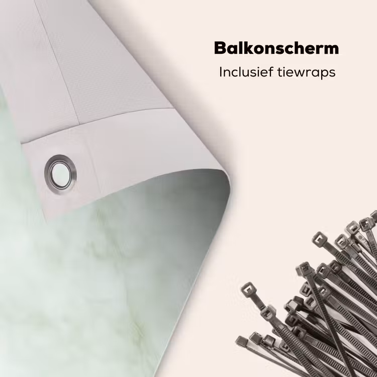 Balkonscherm - Groen - Marmer - Vloeiende aders — 4