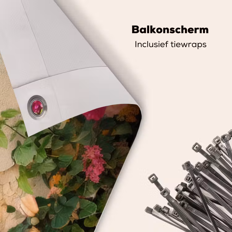 Balkonscherm - Rozen - Muur - Vintage — 4