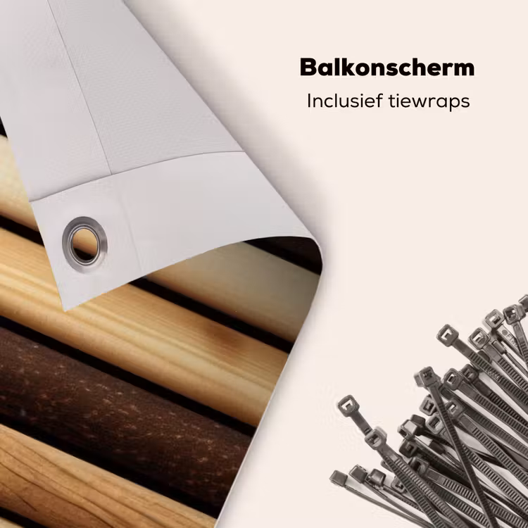 Balkonscherm - Hout - Planken - Natuurlijk — 4