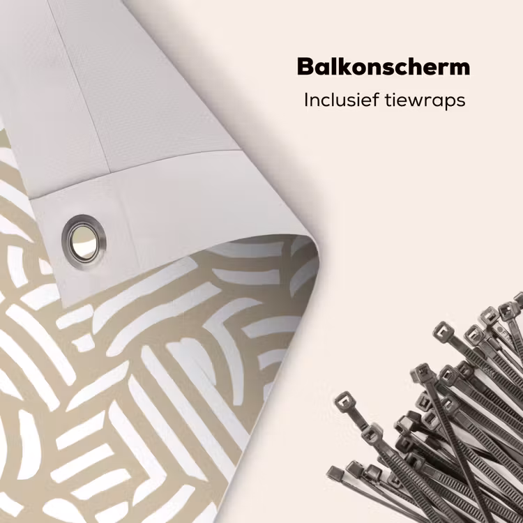 Balkonscherm - Abstract - Modern - Beige — 4