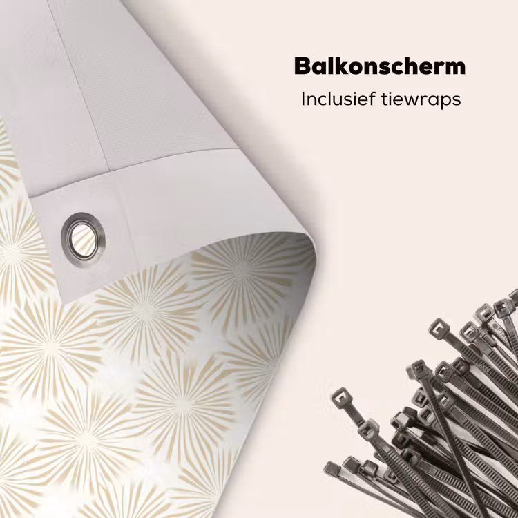 Balkonscherm - Abstract - Motief - Beige — 4