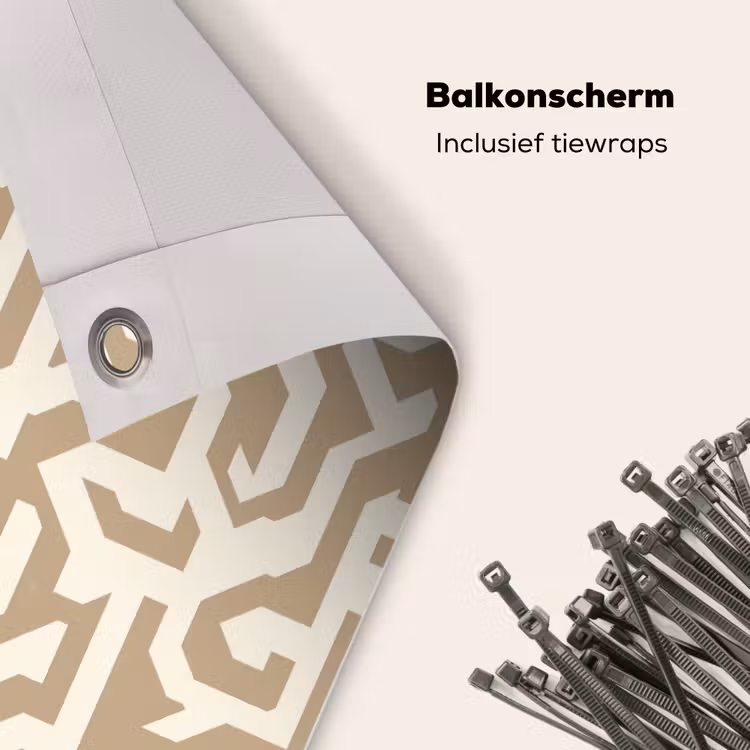 Balkonscherm - Modern - Abstract - Beige — 4