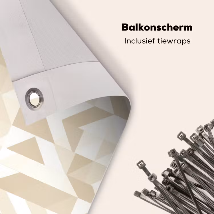 Balkonscherm - Modern - Abstract - Beige — 4