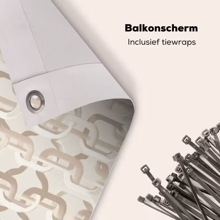 Balkonscherm - Motief - Abstract - Beige — 4