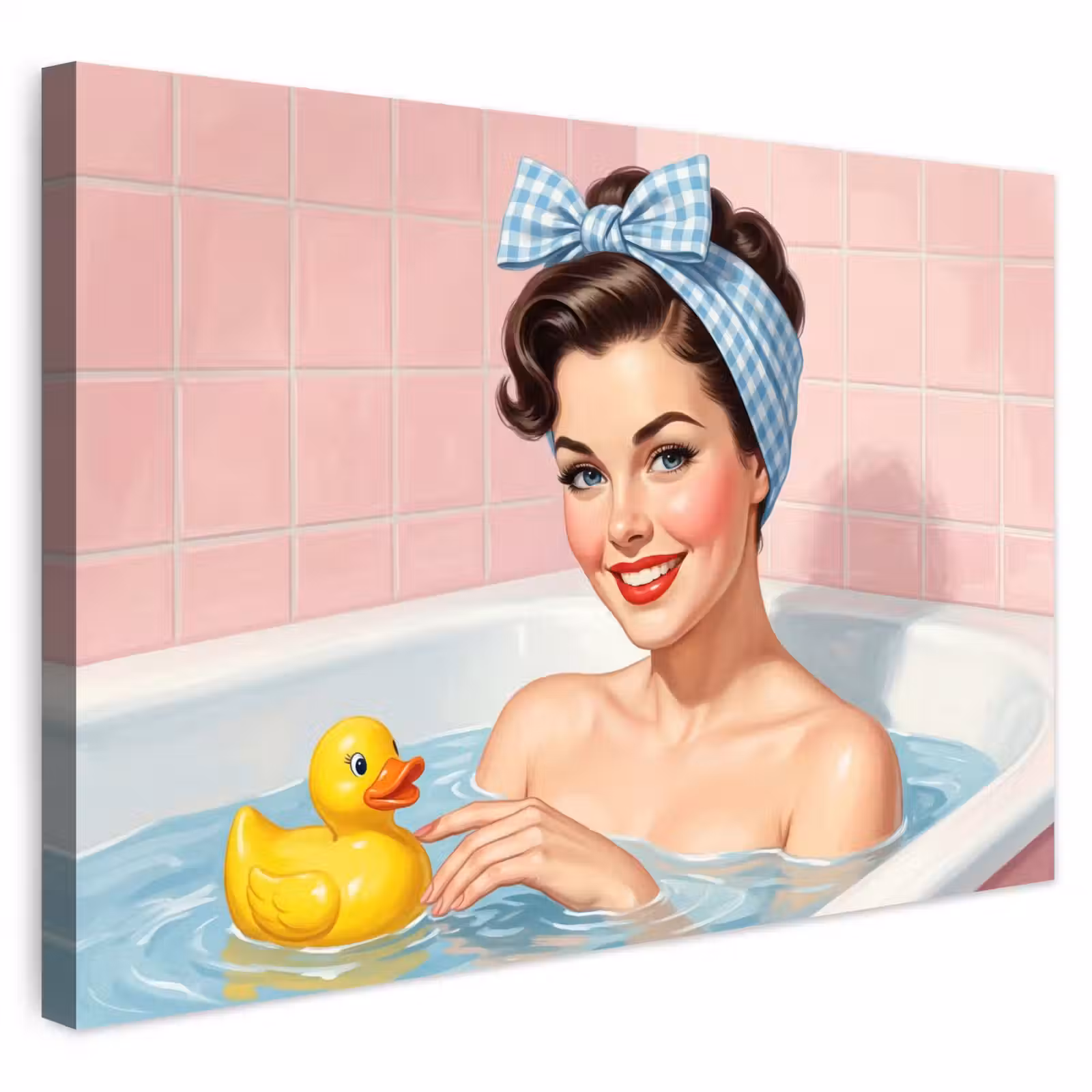 Buiten canvas - Badkamer - Eend - Blauw — 1