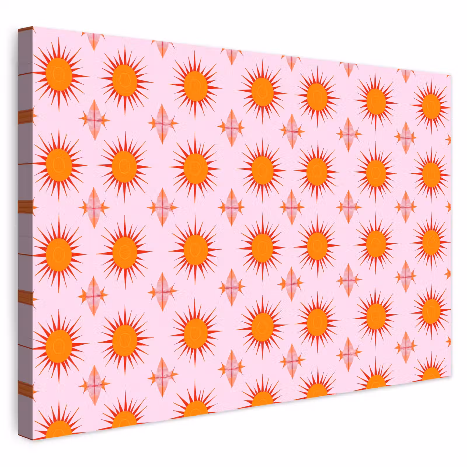 Buiten canvas - Zon - Patroon - Roze — 1