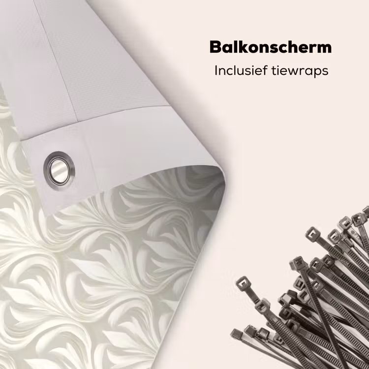 Balkonscherm - Barok - Patroon - Beige — 4