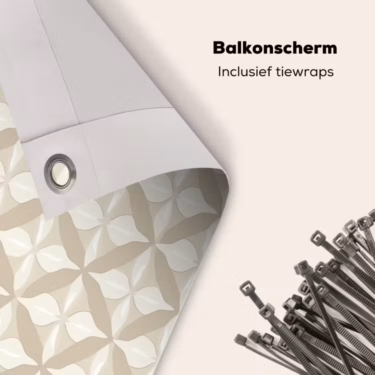 Balkonscherm - Patroon - Klassiek - Beige — 4