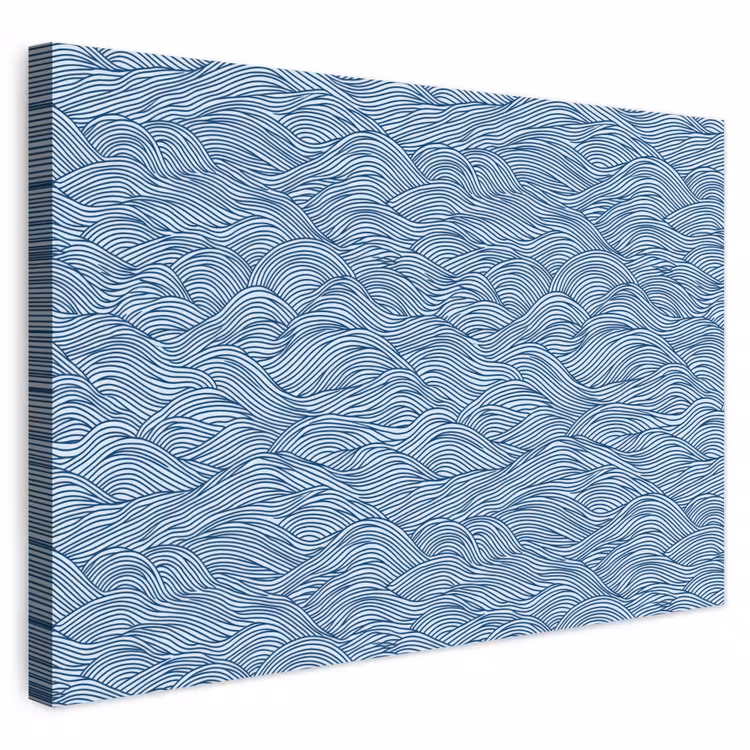 Buiten canvas - Golven - Ritmisch - Blauw — 1