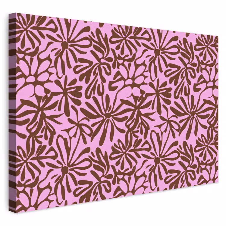 Buiten canvas - Organisch - Patroon - Roze — 1