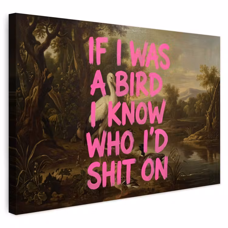 Buiten canvas - Klassiek - Humor - Roze — 1