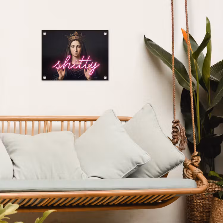 Tuinposter - Ironisch - Tekst - Neon — 4