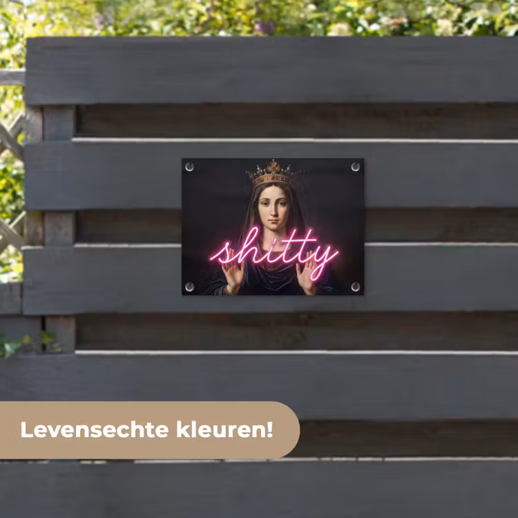 Tuinposter - Ironisch - Tekst - Neon — 6