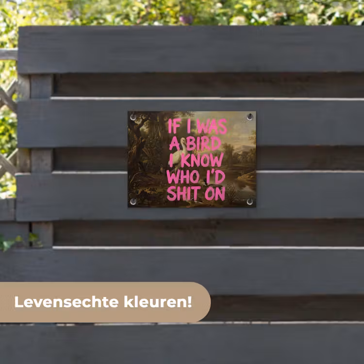 Tuinposter - Klassiek - Humor - Roze — 6