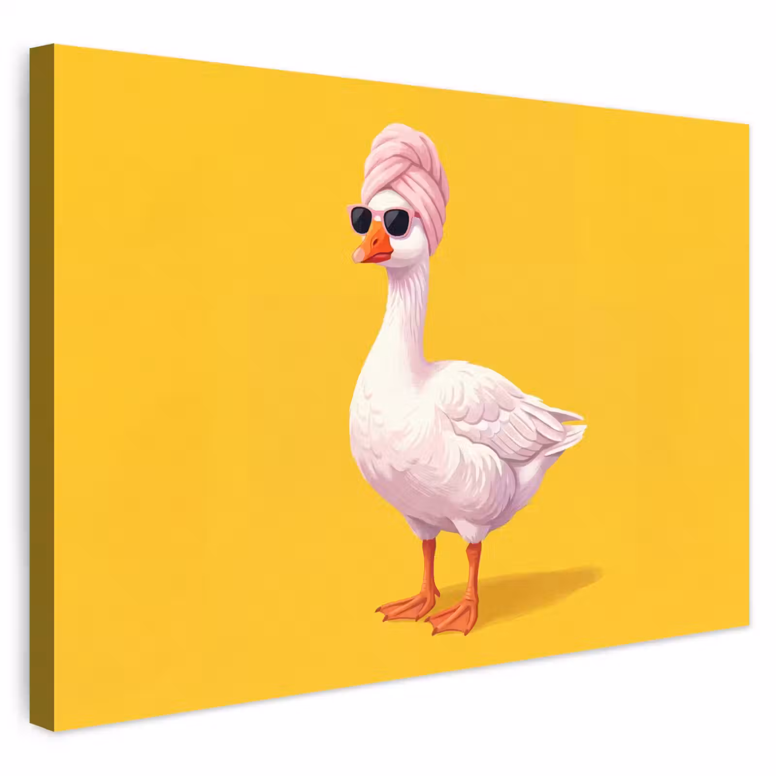 Buiten canvas - Eend - Zonnebril - Geel — 1
