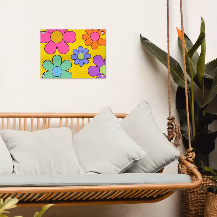 Tuinposter - Bloemen - Illustratie - Kleurrijk — 4