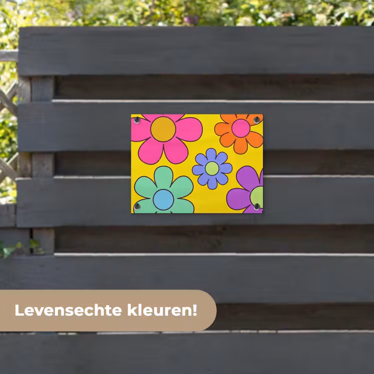 Tuinposter - Bloemen - Illustratie - Kleurrijk — 6