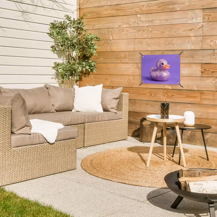 Tuinposter - Disco - Eend - Paars — 2