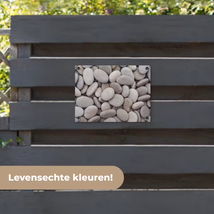 Tuinposter - Kiezels - Stenen - Grijs — 6