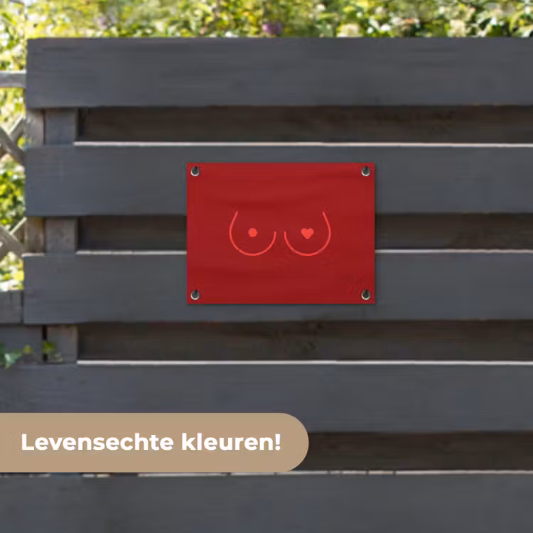 Tuinposter - Minimalistisch - Lijnillustratie - Rood — 6