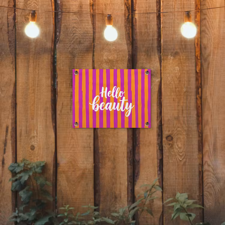 Tuinposter - Modern - Hello - Oranje — 3