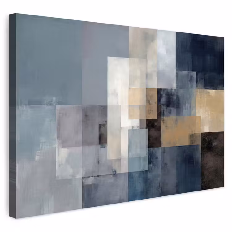 Buiten canvas - Rechthoeken - Abstract - Blauw — 1