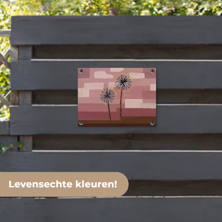 Tuinposter - Illustratie - Bloemen - Vlakken - Abstract — 6