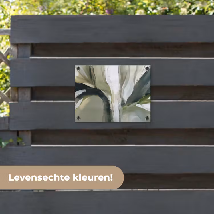 Tuinposter - Natuur - Abstract - Groen - Penseelstreken — 6