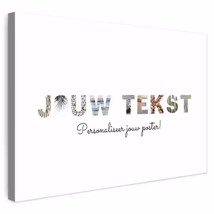 Gepersonaliseerd buiten canvas - Jouw Tekst - Lettercollage — 1
