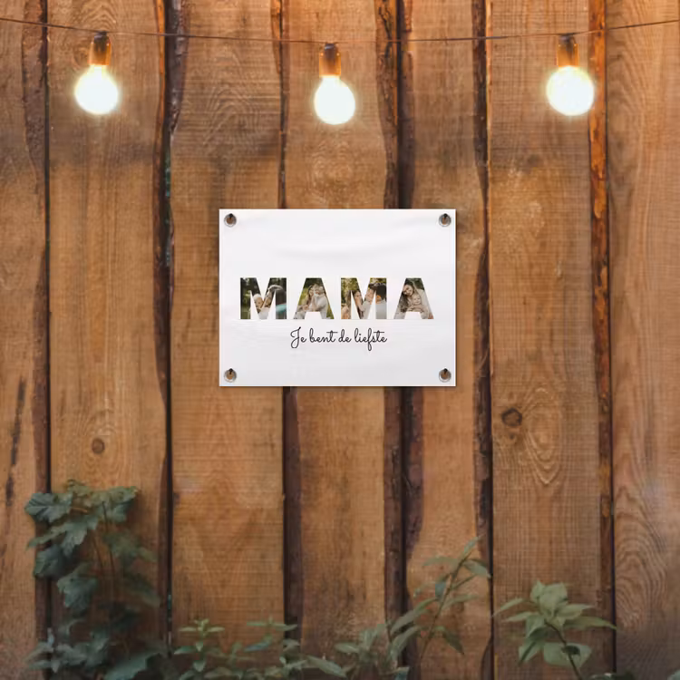 Gepersonaliseerde tuinposter - Mama - Lettercollage — 3