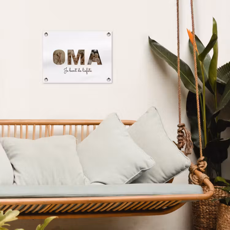 Gepersonaliseerde tuinposter - Oma - Lettercollage — 4