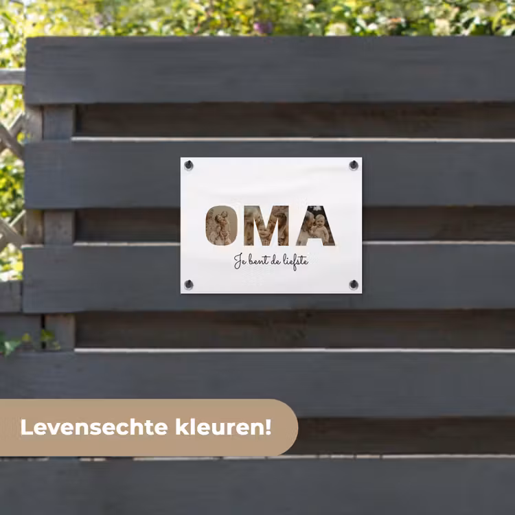 Gepersonaliseerde tuinposter - Oma - Lettercollage — 6