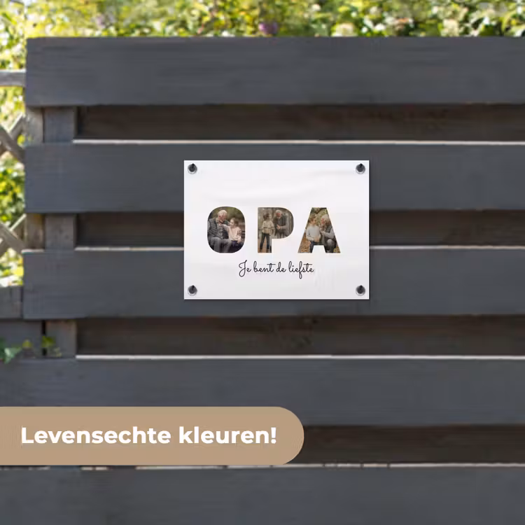 Gepersonaliseerde tuinposter - Opa - Lettercollage — 6
