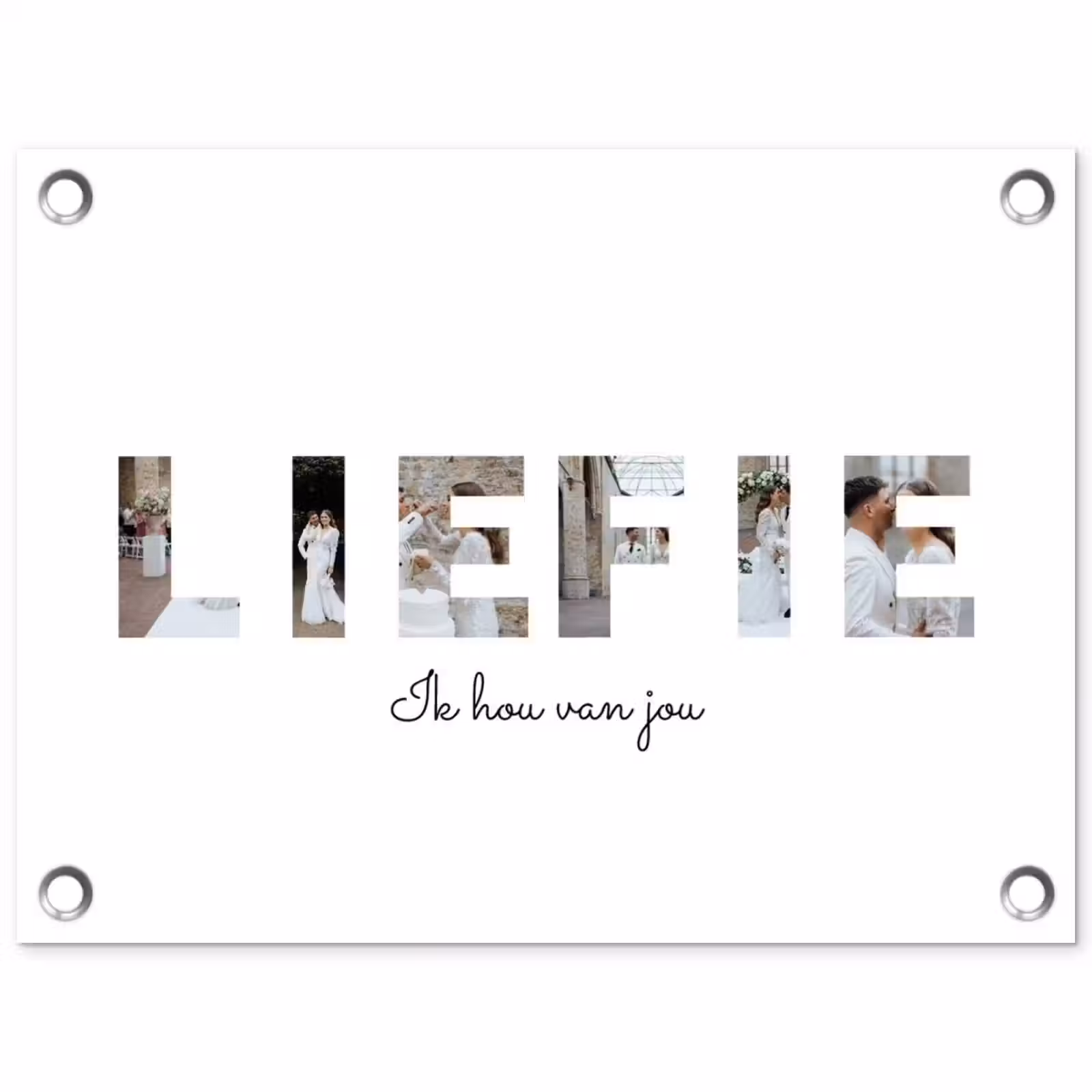 Gepersonaliseerde tuinposter - Liefie - Lettercollage — 1