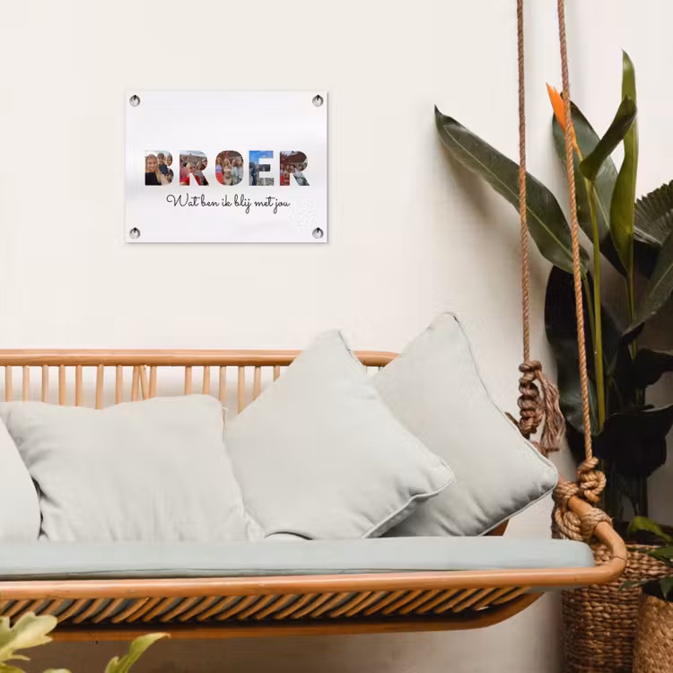 Gepersonaliseerde tuinposter - Broer - Lettercollage — 4