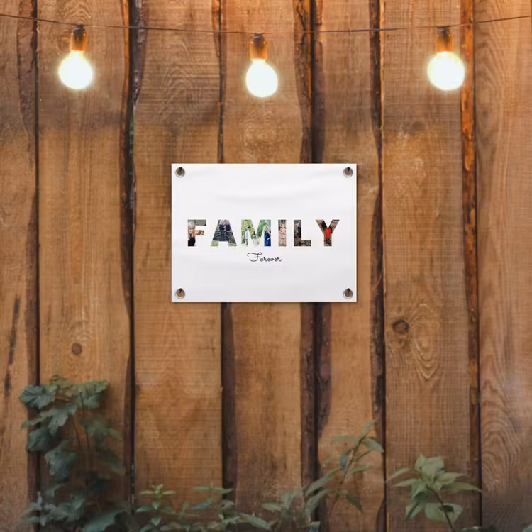 Gepersonaliseerde tuinposter - Family - Lettercollage — 3