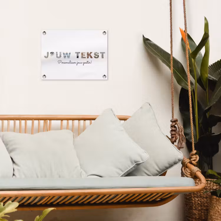 Gepersonaliseerde tuinposter - Jouw Tekst - Lettercollage — 4