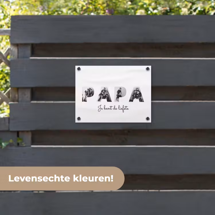 Gepersonaliseerde tuinposter - Papa - Lettercollage — 6
