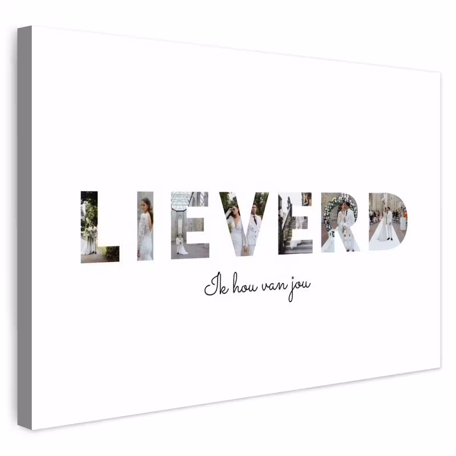 Gepersonaliseerd buiten canvas - Lieverd - Lettercollage — 1