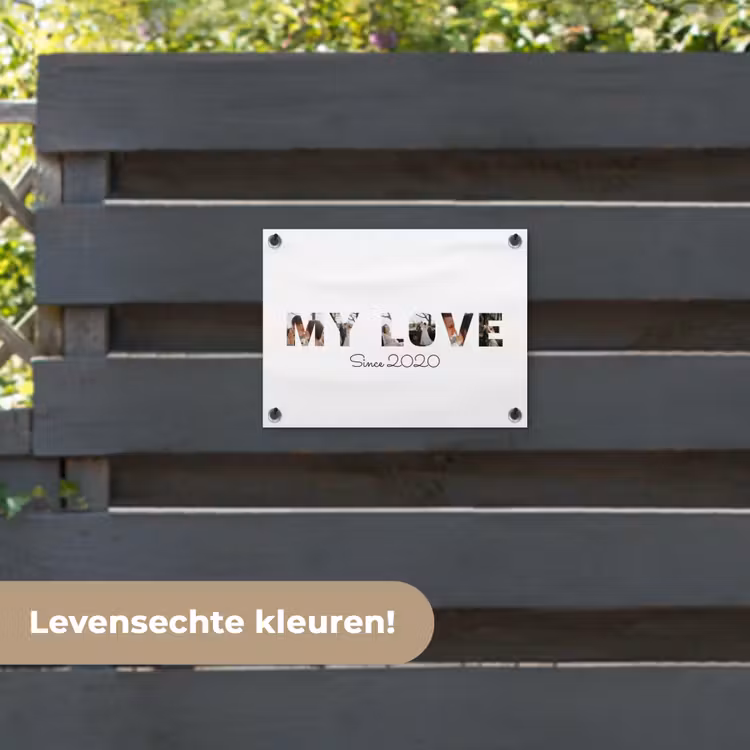 Gepersonaliseerde tuinposter - My Love - Lettercollage — 6
