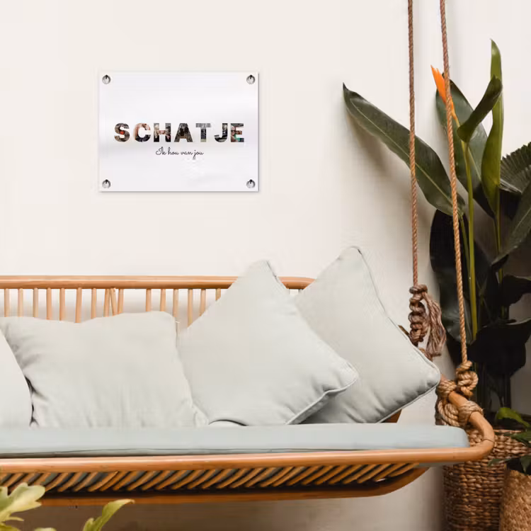Gepersonaliseerde tuinposter - Schatje - Lettercollage — 4