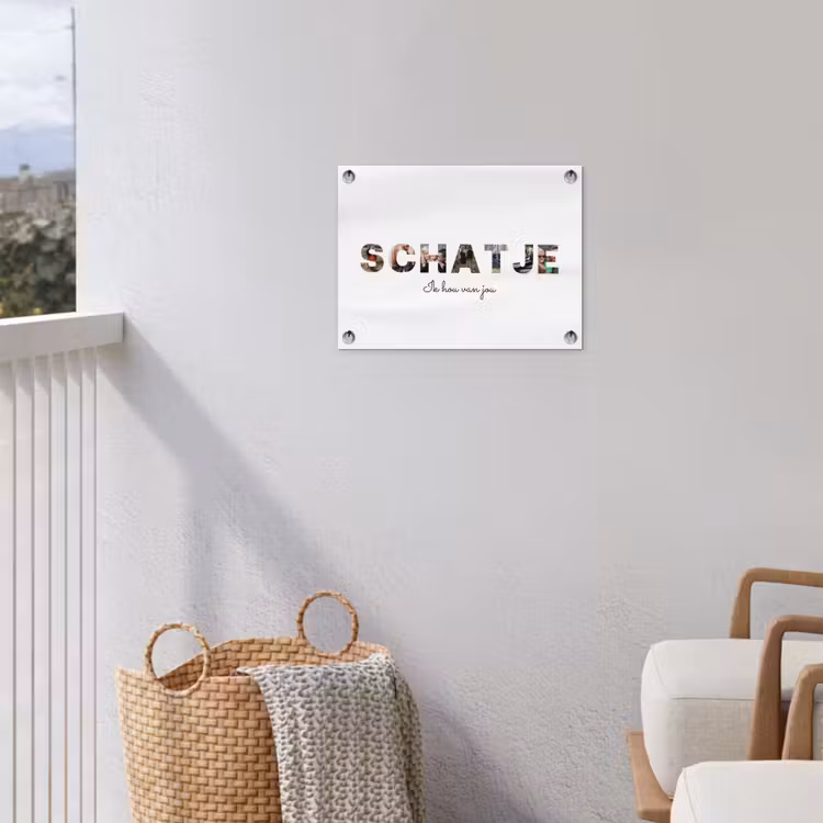 Gepersonaliseerde tuinposter - Schatje - Lettercollage — 5