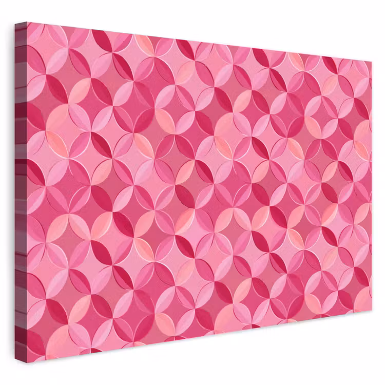 Buiten canvas - Geometrisch - Mozaïek - Modern - Roze — 1