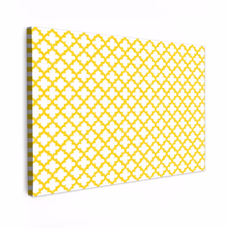 Buiten canvas - Patroon - Geometrisch - Klassiek - Geel — 1