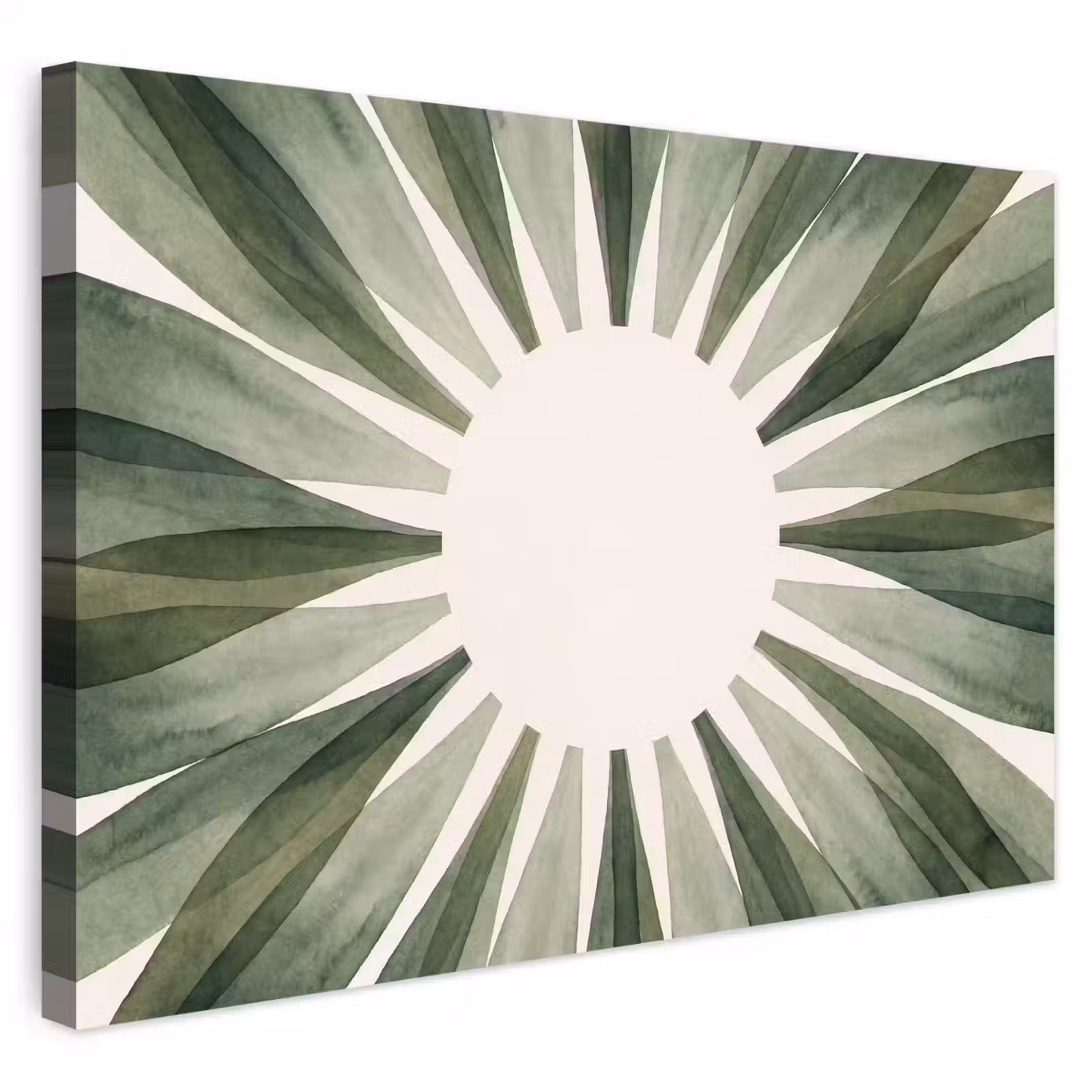 Buiten canvas - Planten - Abstract - Waterverf - Groen - Natuur — 1