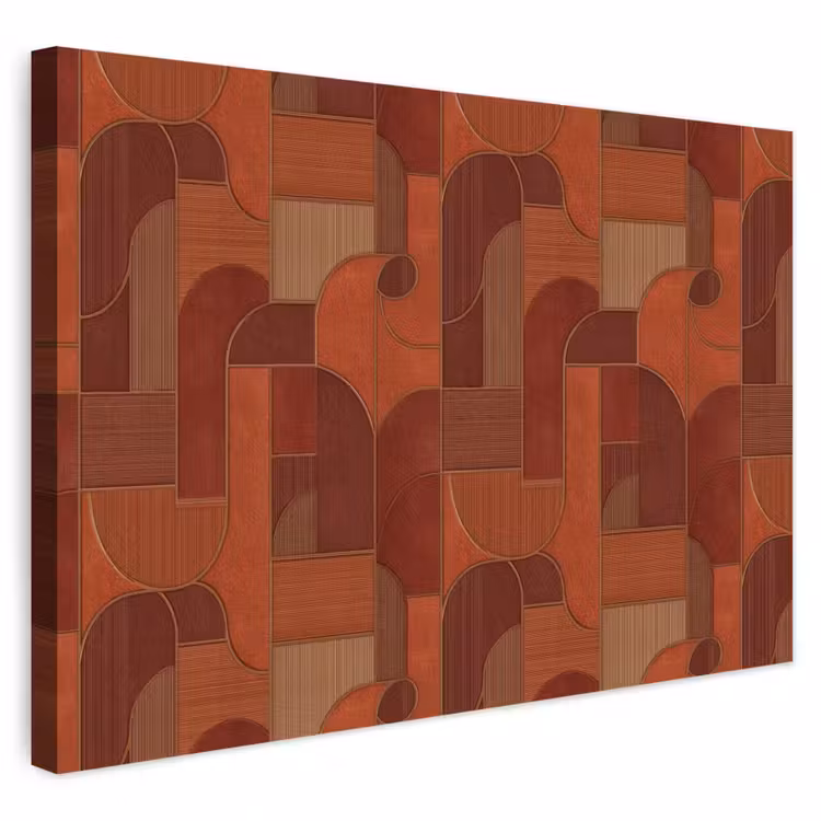Buiten canvas - Geometrisch - Abstract - Textuur - Bruin — 1