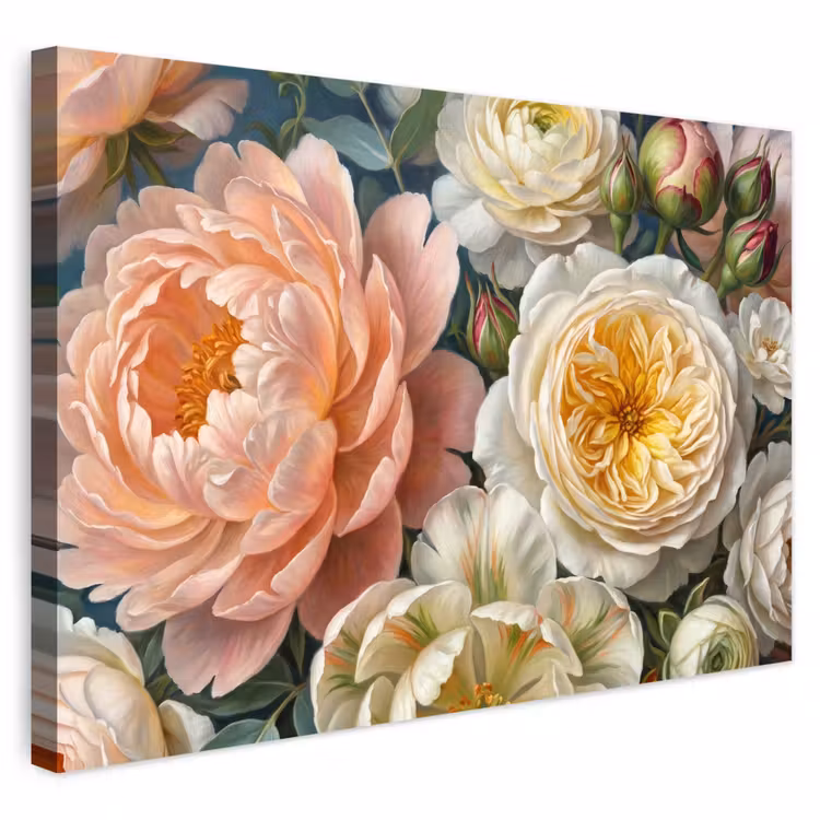 Buiten canvas - Bloemen - Boeket - Natuur - Klassiek - Kleurrijk — 1