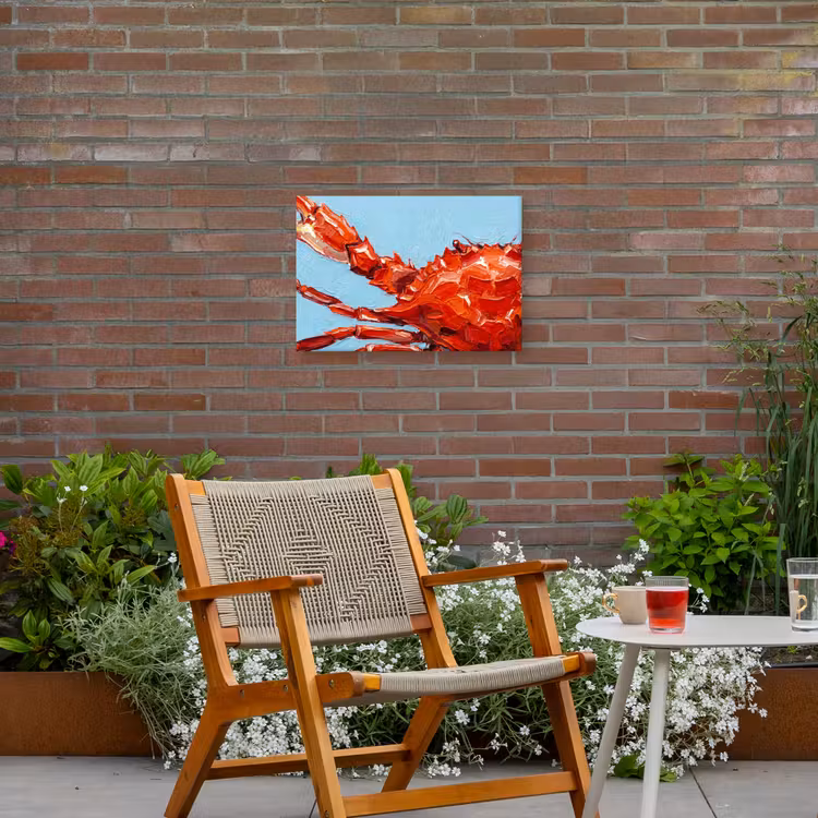 Buiten canvas - Krab - Zee - Dieren - Abstract - Rood — 2