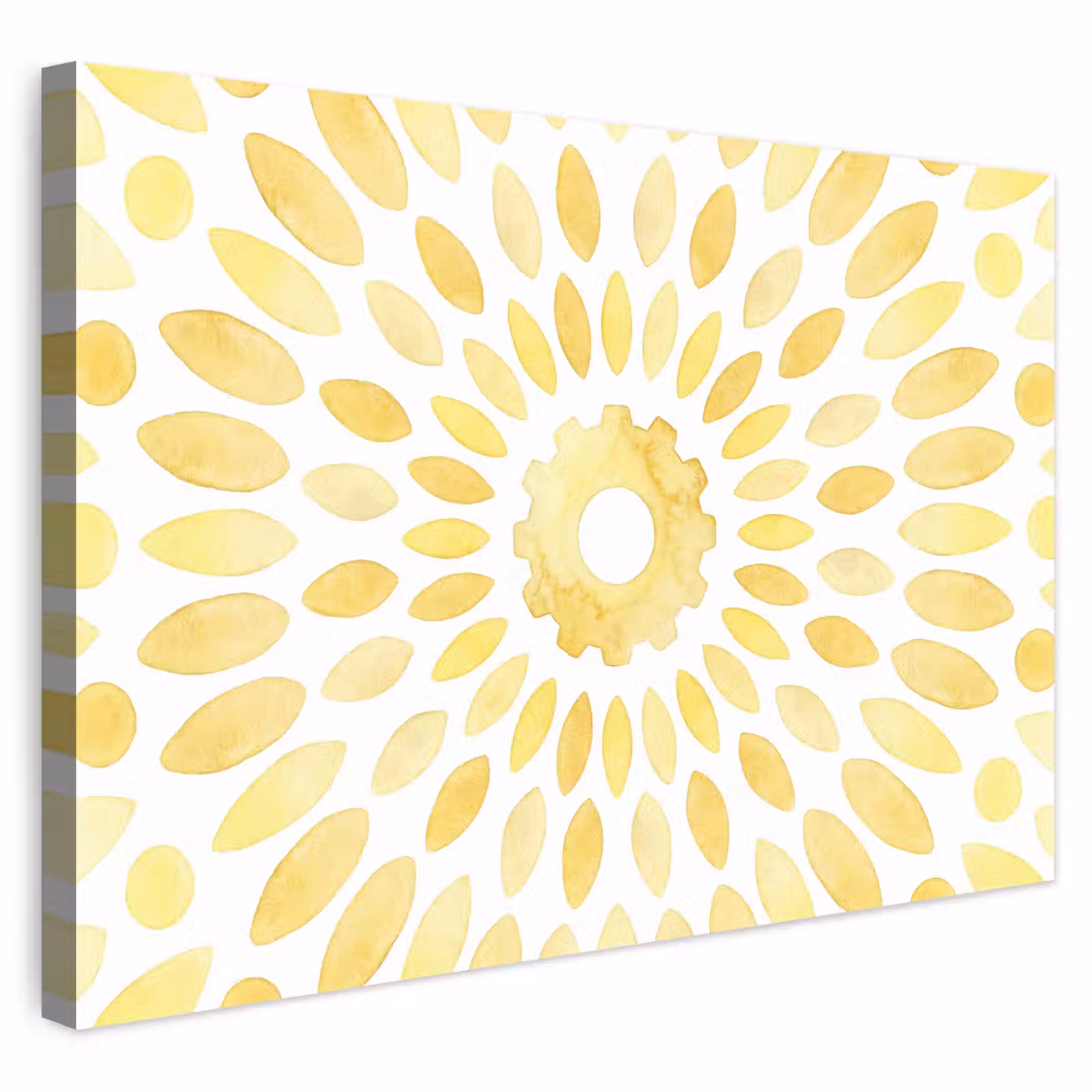 Buiten canvas - Abstract - Geometrisch - Stralend - Geel — 1